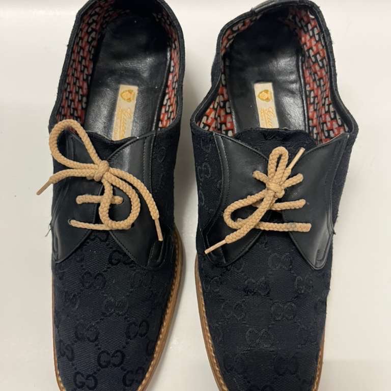 Stylish Black Lace-Up Derbys Eu 37 Size 6.5